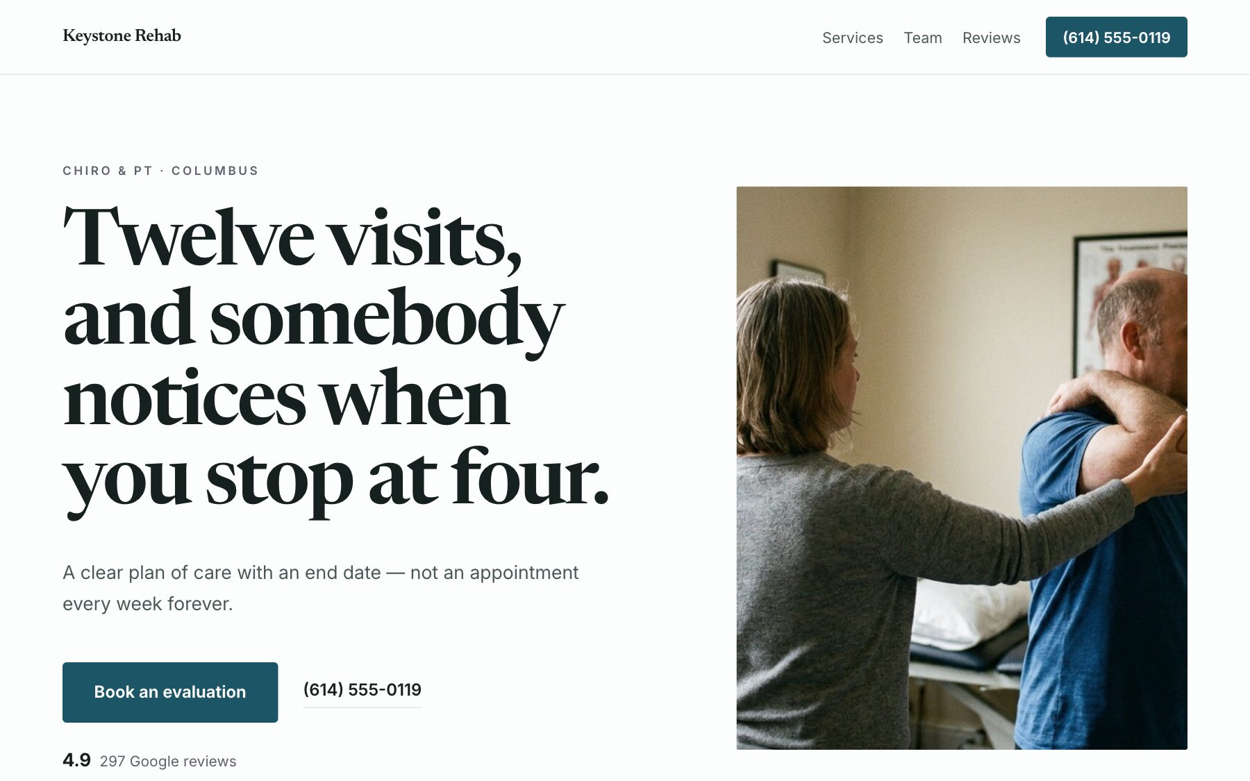 Keystone Rehab — a chiro & pt · columbus site built by Orabeam