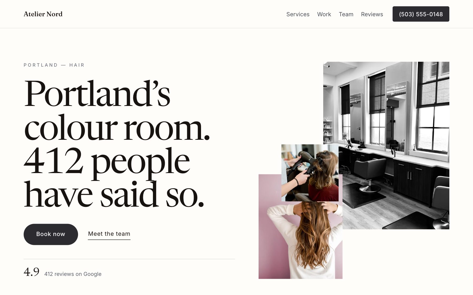 An Orabeam site built for a Salon & barber business.